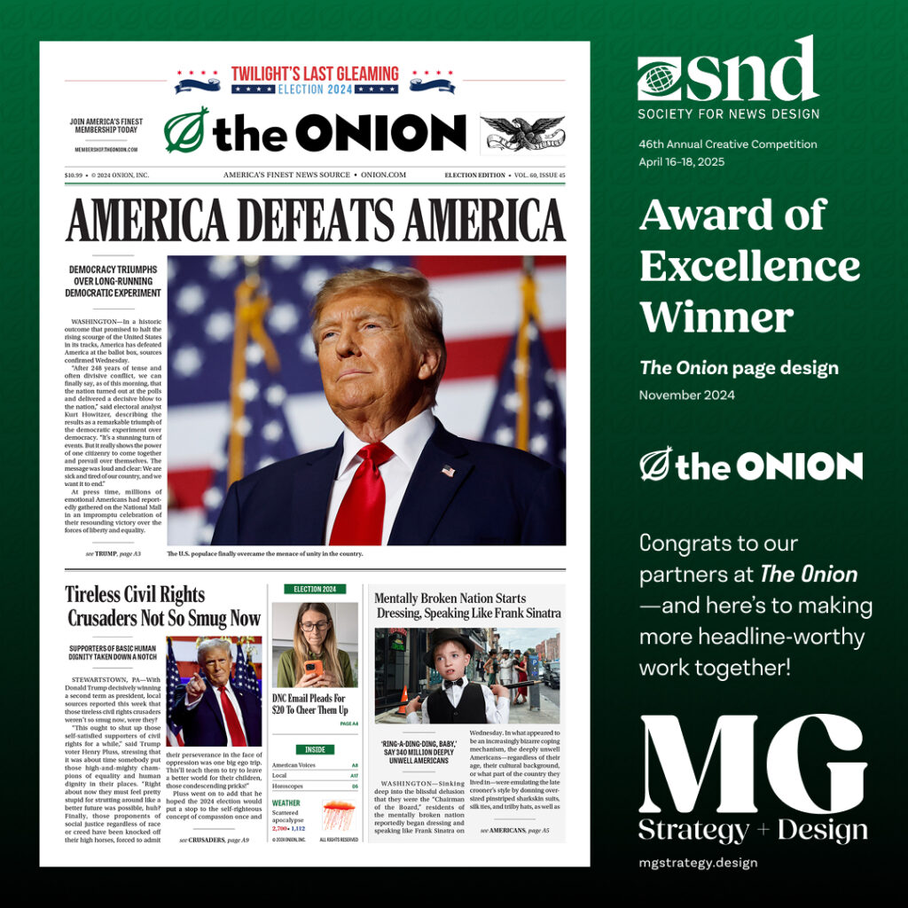 The Onion: Election 2024 front page