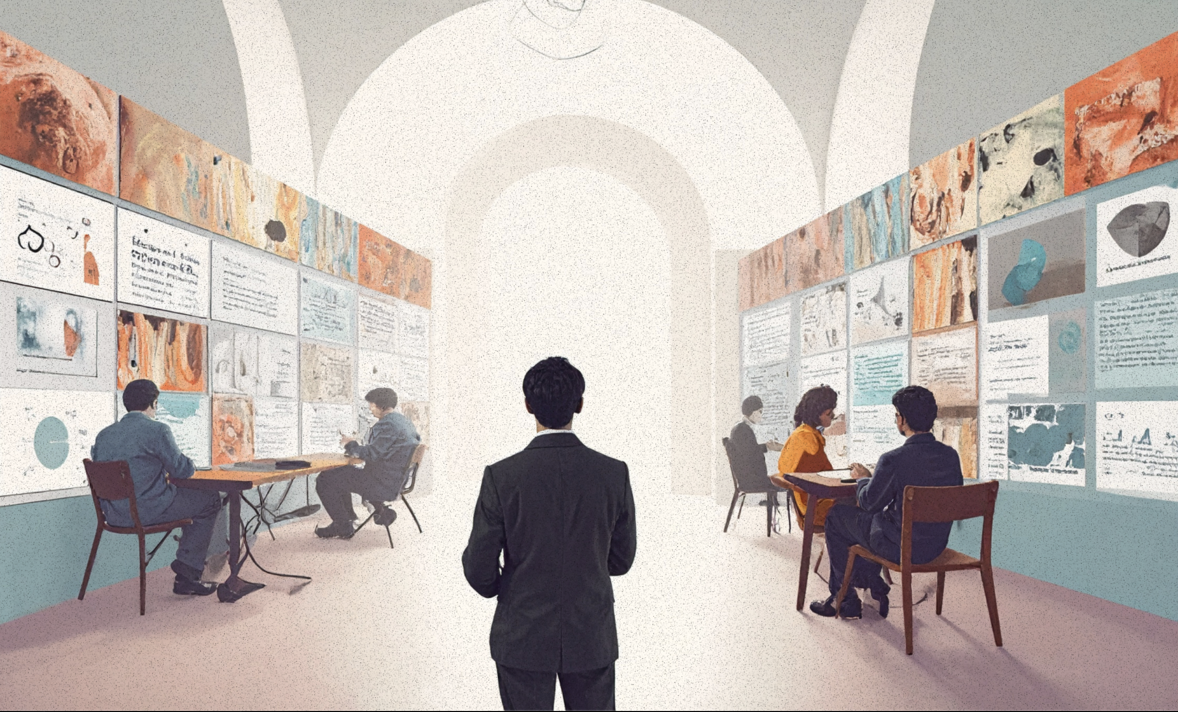 A home for global research center CNTI, using AI to craft illustrations